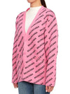 All-Over Logo Cardigan Pink - BALENCIAGA - BALAAN 3