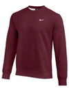 Team Club Crew Fleece Sweatshirt Dark Maroon - NIKE - BALAAN 2