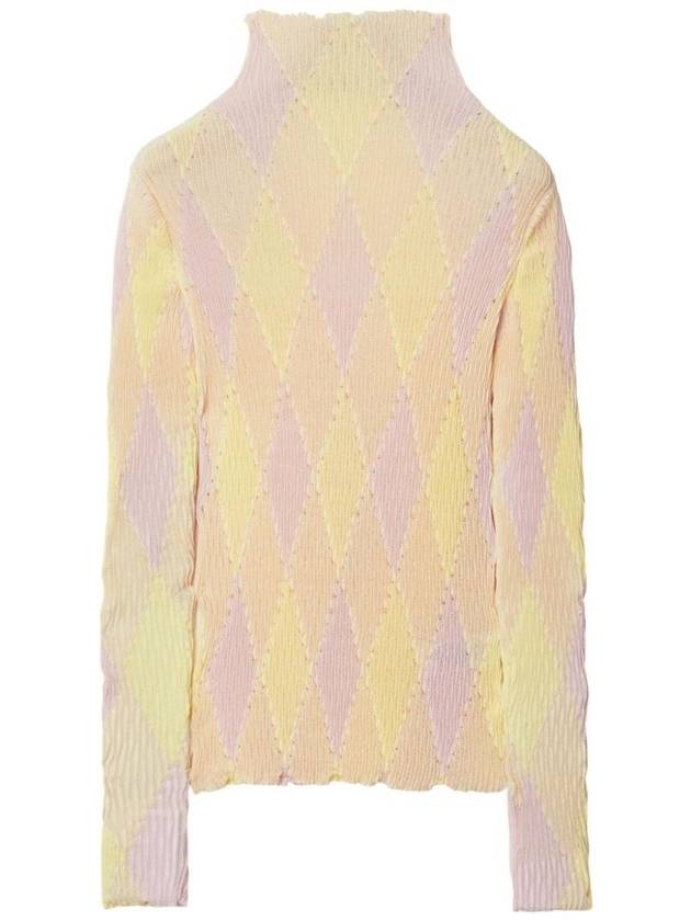 high-neck argyle intarsia knit sweater - BURBERRY - BALAAN 1