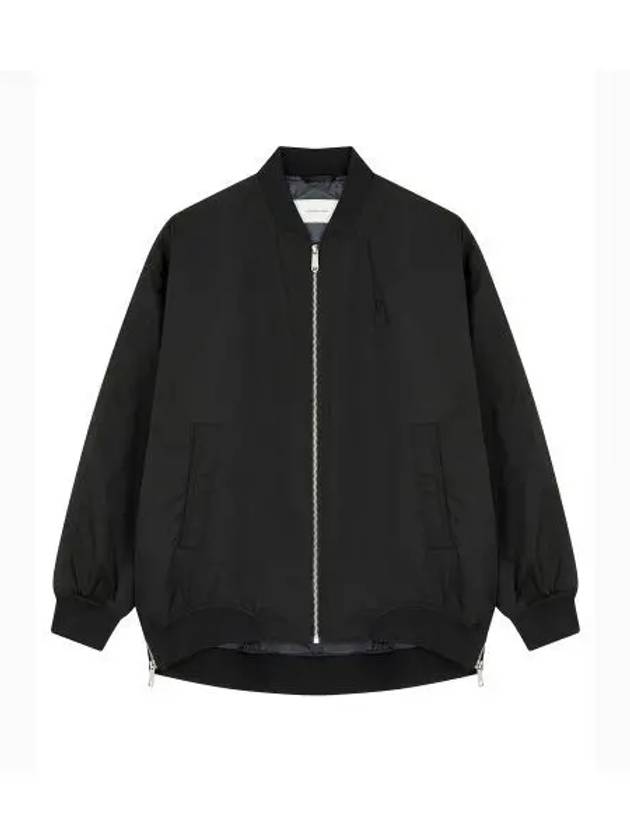 Women's Long Padded Bomber Jacket Black - CALVIN KLEIN - BALAAN 1