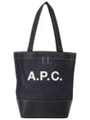 Logo Denim Axel Small Tote Bag Navy - A.P.C. - BALAAN 2