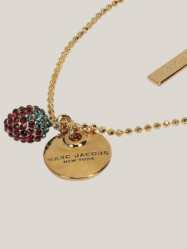 Strawberry Charm Decorated Chain Bracelet Gold - MARC JACOBS - BALAAN 3