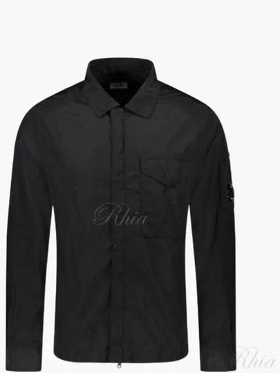 Chrome-R Lens Over Long Sleeve Shirt Black - CP COMPANY - BALAAN 2