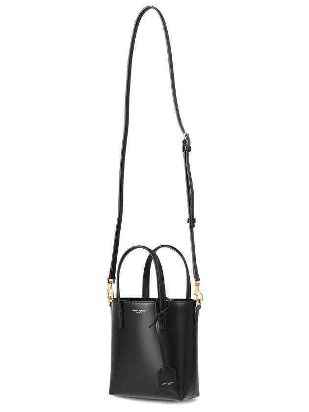 Mini Toy Box Leather Shopping Tote Bag Black - SAINT LAURENT - BALAAN 4