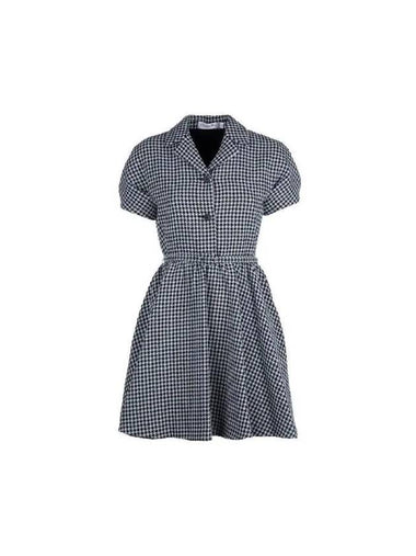 Dior houndstooth wool puff dress 351R28A1423 9330 - DIOR - BALAAN 1