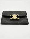 Triomphe Canvas Flap Card Holder Tan Brown - CELINE - BALAAN 5