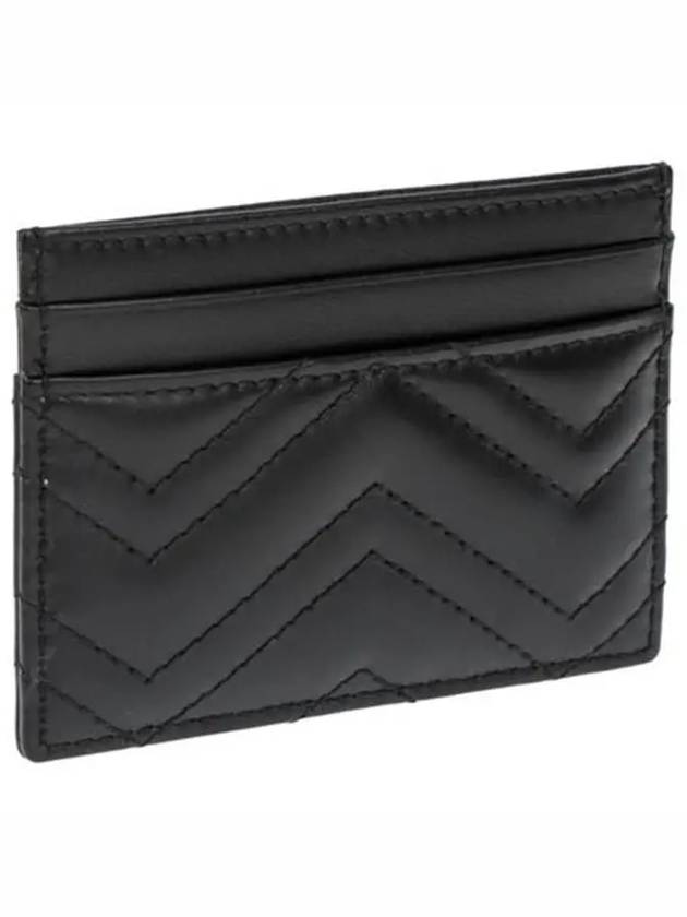 GG Marmont Matelasse 2 Tier Card Wallet Black - GUCCI - BALAAN 3