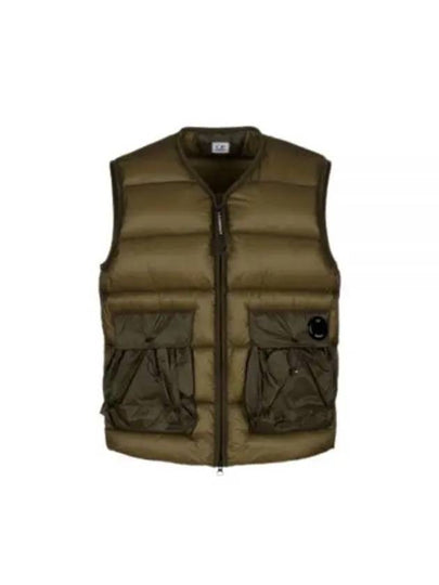 Lens Detail Zip-Up Quilted Vest Green - CP COMPANY - BALAAN 2