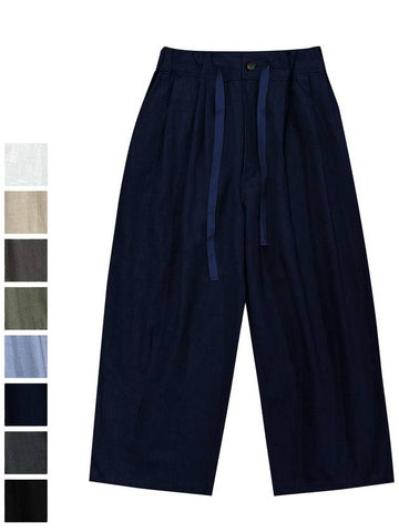 SA twotuck linen wide pants_navy - SMITH ARMOR - BALAAN 1