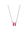 Mini Pop H Pendant Necklace Silver - HERMES - BALAAN 1