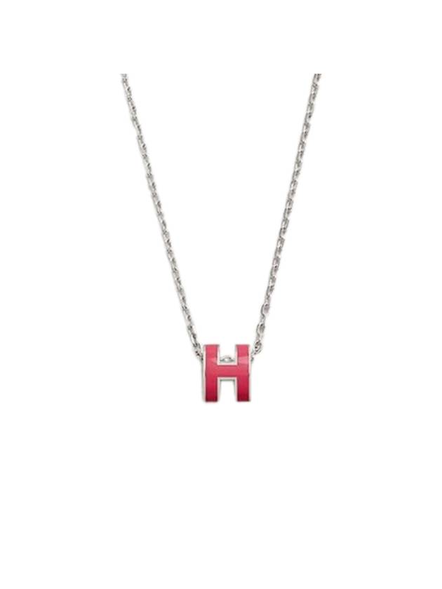 Mini Pop H Pendant Necklace Silver - HERMES - BALAAN 1