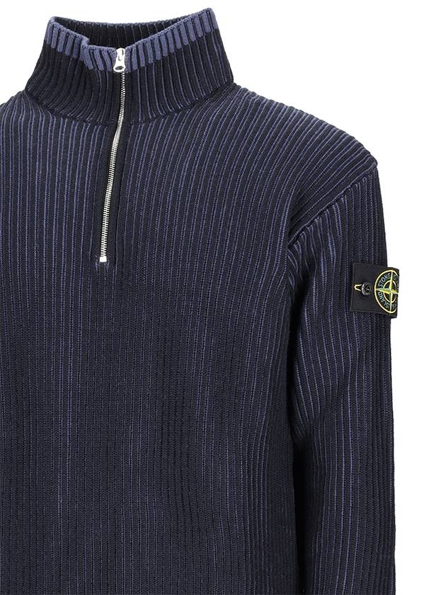 Vanish Ribbed Knit Top Navy - STONE ISLAND - BALAAN 4