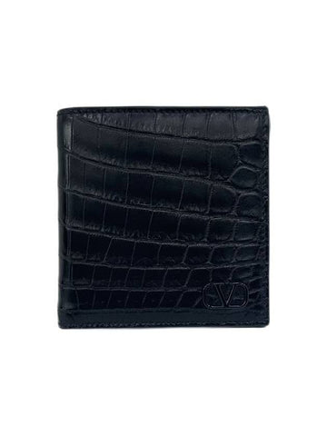 Season OFF Sale Real Crocodile Half Wallet VY2P0578 FTN - VALENTINO - BALAAN 1