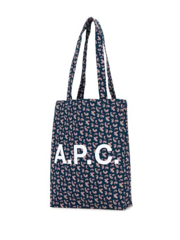 Logo Print Tote Bag Blue - A.P.C. - BALAAN 3