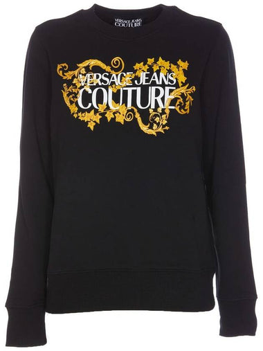 Versace Jeans Couture Crewneck Cotton Sweatshirt With Printed Logo - VERSACE - BALAAN 1