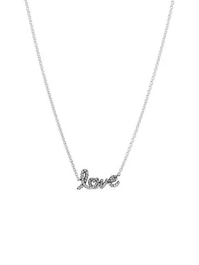 Sparkling Handwritten Love Collier Necklace Silver - PANDORA - BALAAN 2