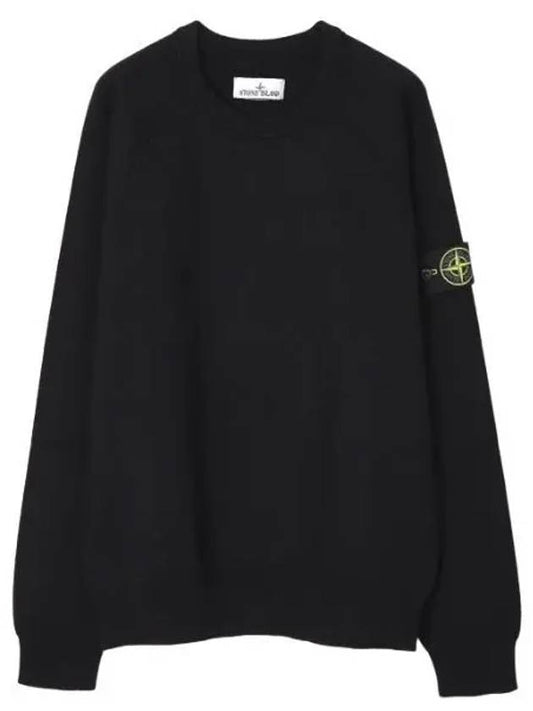 Double face soft cotton yarn crew neck knit loose fit men - STONE ISLAND - BALAAN 1