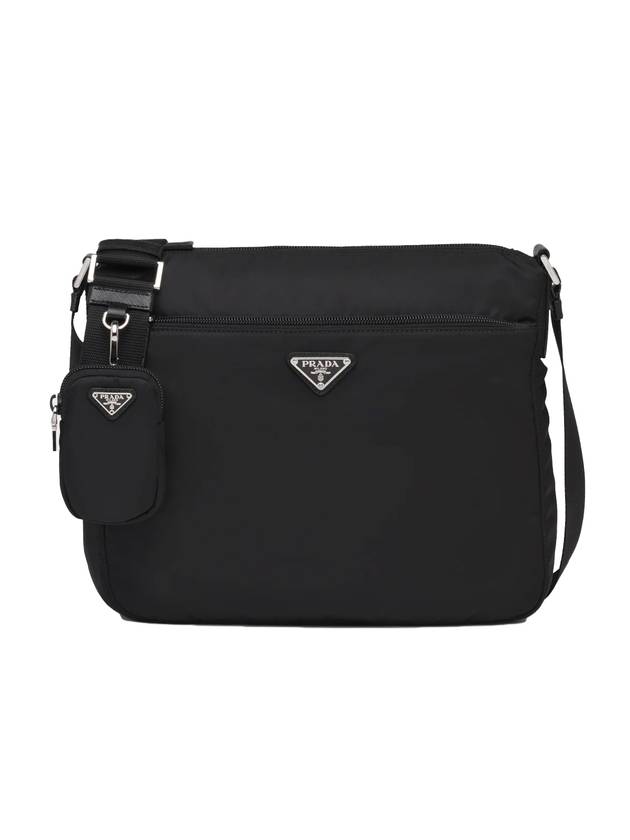 Triangle Logo Re-Nylon Pocket Cross Bag Black - PRADA - BALAAN 1