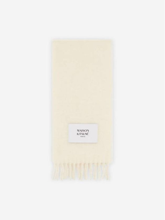 [MAISON KITSUNE] PLAIN FRINGED SCARF - ECRU - MAISON KITSUNE - BALAAN 1