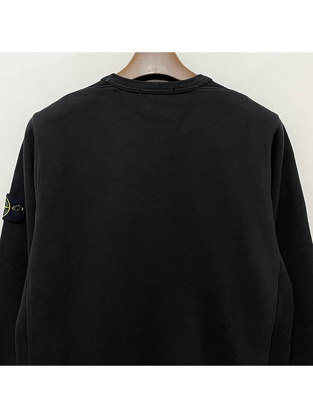 Wappen Patch Crew Neck Cotton Sweatshirt Black - STONE ISLAND - BALAAN 6