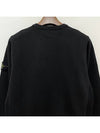 Wappen Patch Crew Neck Cotton Sweatshirt Black - STONE ISLAND - BALAAN 6