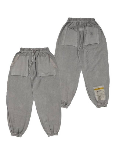 Inside Out Pigment Wide Jogger Pants Grey - STIGMA - BALAAN 1