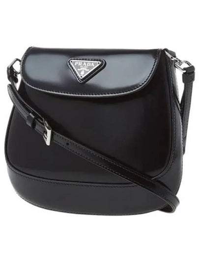 Cleo Brushed Leather Mini Shoulder Bag Black - PRADA - BALAAN 2