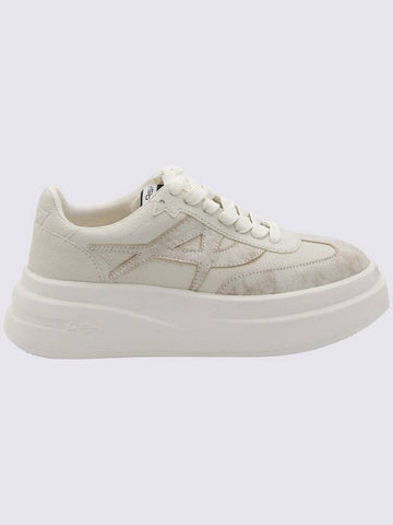 Ash White And Beige Leather Sneakers - ASH - BALAAN 1