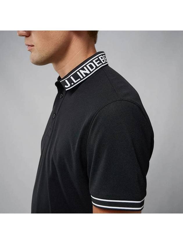 Men s T Shirt Austin Polo Golf Wear Black - J.LINDEBERG - BALAAN 3