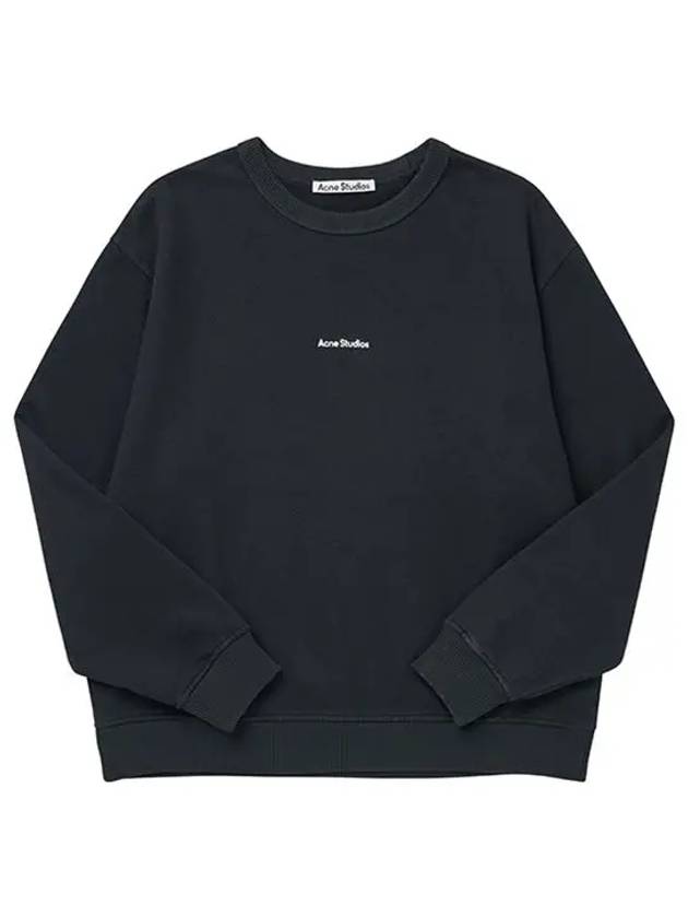 Mini Logo Crew Neck Sweatshirt Black - ACNE STUDIOS - BALAAN 2