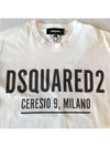 Men's Ceresio 9 Logo Short Sleeve T-Shirt White - DSQUARED2 - BALAAN 3