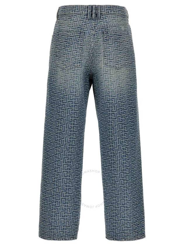 Balmain Monogrammed Jacquard Denim Jeans, Waist Size 30" - BALMAIN - BALAAN 2