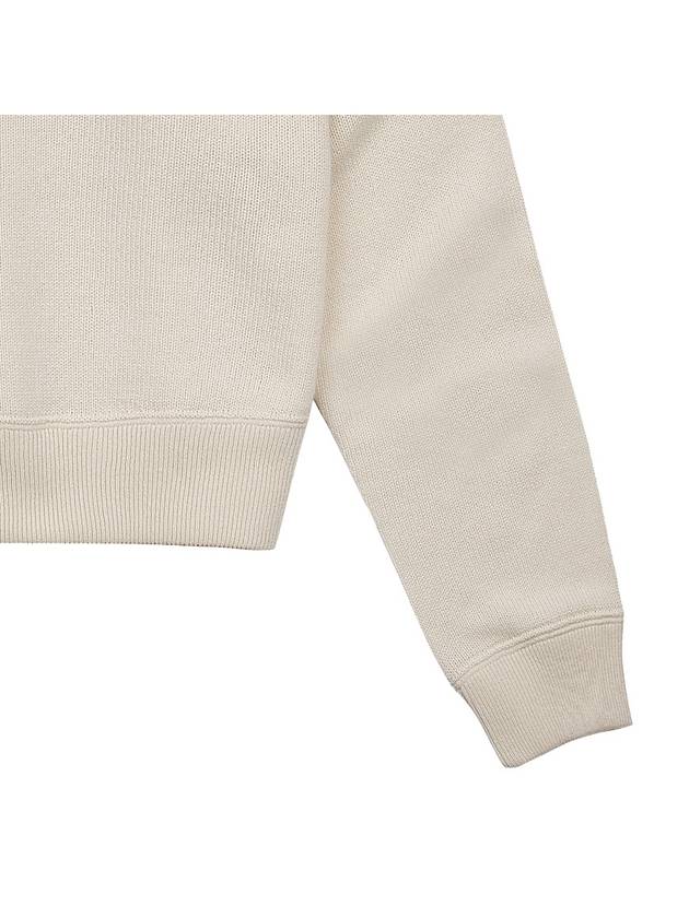 hooded crop sweater wool & cashmere off-white - CELINE - BALAAN 7