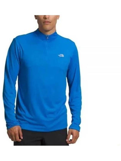 Men's Elevation Half Zip-Up Long Sleeve T-Shirt Blue - THE NORTH FACE - BALAAN 2