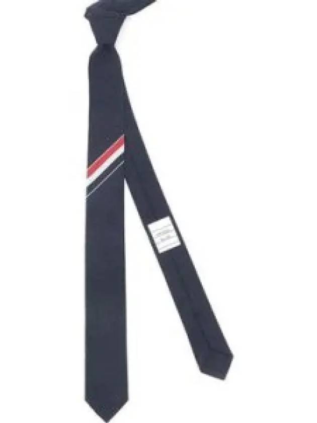 Men's Grosgrain Stripe Tie Dark Navy - THOM BROWNE - BALAAN 2