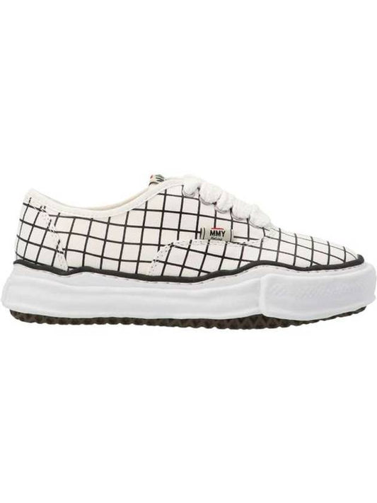 Maison Baker Check Low Top Sneakers White - MAISON MIHARA YASUHIRO - BALAAN.