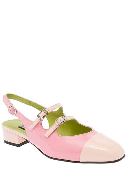 'Abricot' Pink Slingback Mary Janes With Contrasting Toe In Leather Woman - CAREL - BALAAN 2