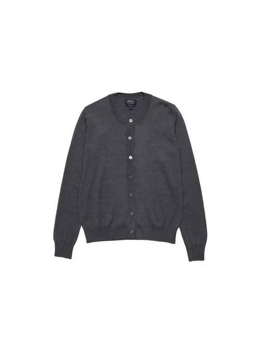 Marine Wool Cardigan Grey - A.P.C. - BALAAN 1