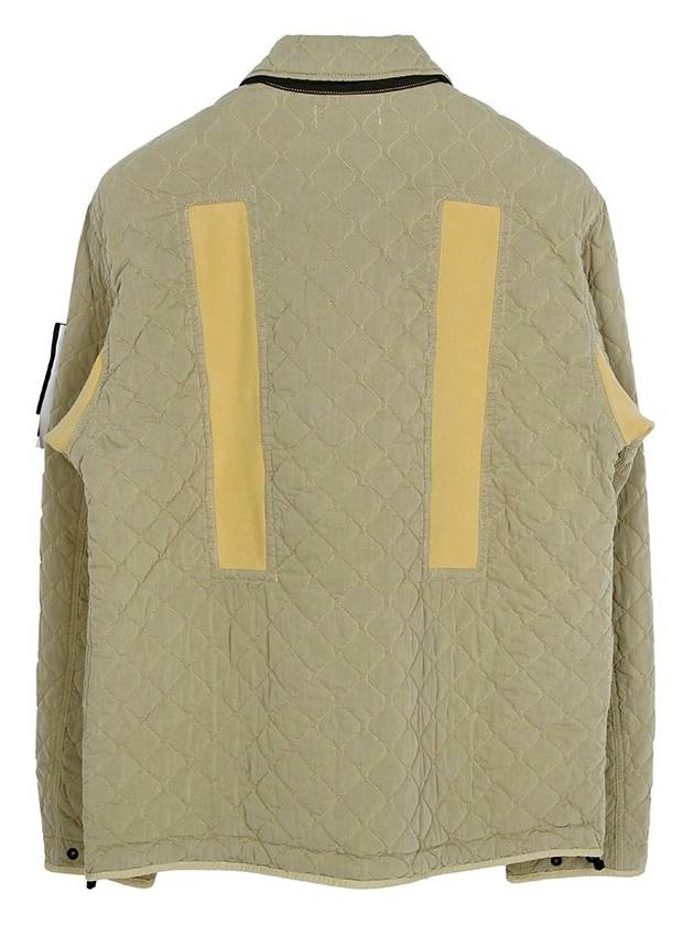 Lightweight Quilted Logo Patch Drawstring Jacket Beige - STONE ISLAND - BALAAN 3