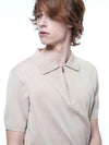 Men s ZCHK BE zipper collar half knit beige - CHANCE'S NOI - BALAAN 9