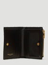 YSL Monogram Logo Chevron Quilted Leather Top Zipper Fold Wallet Medium Wallet - SAINT LAURENT - BALAAN 5