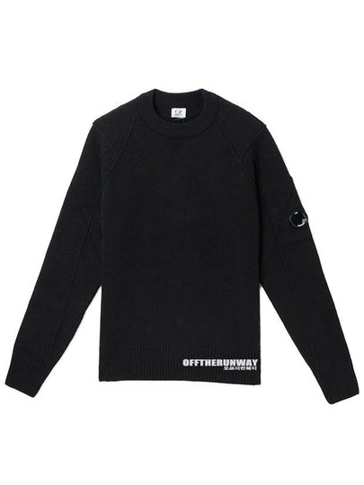 Arm lens round knit top black - CP COMPANY - BALAAN 2