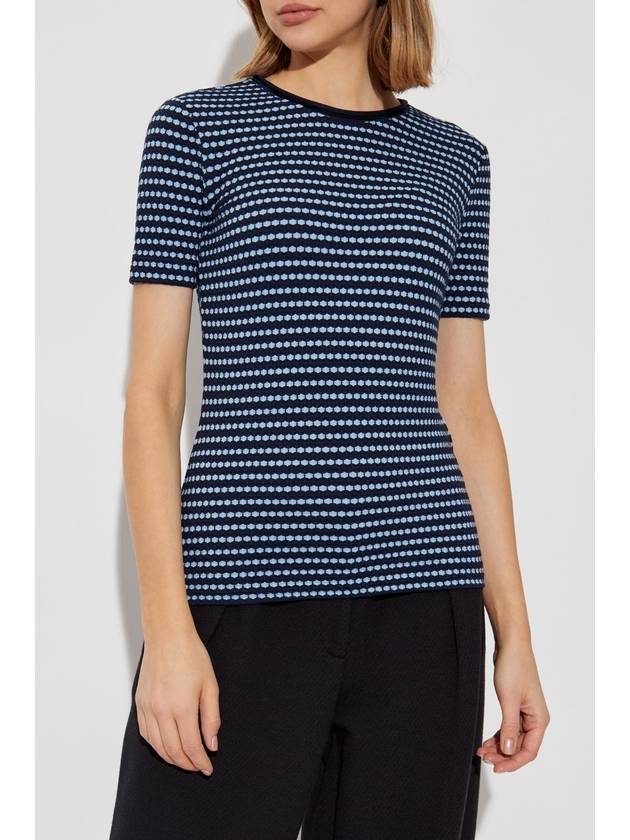 Emporio Armani T-shirt With Pattern, Women's, Navy Blue - EMPORIO ARMANI - BALAAN 3