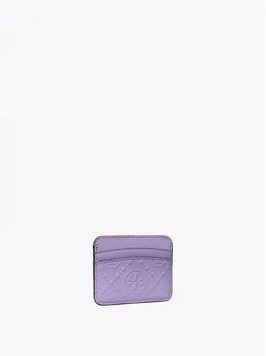 Monogram embossing card wallet case lavender domestic product GM0023080949242 - TORY BURCH - BALAAN 1