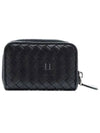 Intrecciato Zipper Coin Card Wallet Black - BOTTEGA VENETA - BALAAN 2