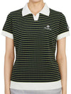 Golf Wear Short Sleeve Knit HHW 2A AB53 NAVY GREEN - HORN GARMENT - BALAAN 1