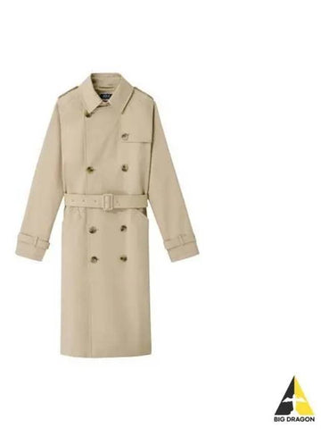 APC Women s Greta Classic Belt Trench Coat Beige Navy COZBA F01150 - A.P.C. - BALAAN 1