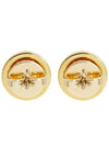 Kira Enamel Circle Stud Earrings Black Gold - TORY BURCH - BALAAN 6