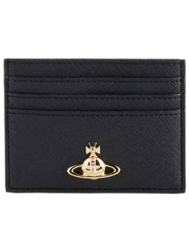 Saffiano card wallet black 5112001KU S000B N401 - VIVIENNE WESTWOOD - BALAAN 1