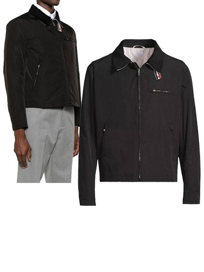 RWB Stripe Zip Pocket Detail Zip Up Jacket Black - THOM BROWNE - BALAAN 2